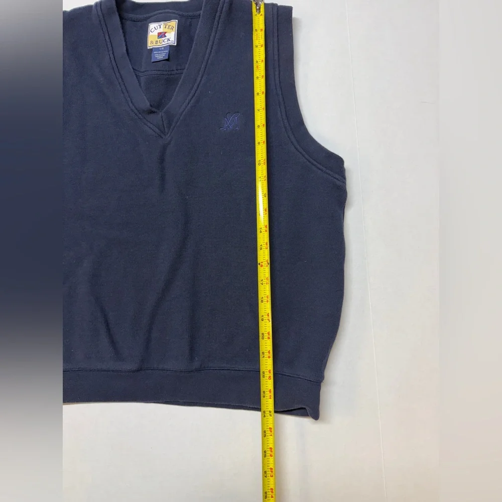 Vintage Cutter & Buck Men’s Large Navy Blue V-Neck Sweater Vest